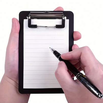 1pc 4x6inch Mini Pocket Notebook - Durable PP Material, Matte Surface, Portable Clip Design, Suitable For Receipts, Bills, Office, Travel, And Home Use, Work Notebook, Office Supplies
