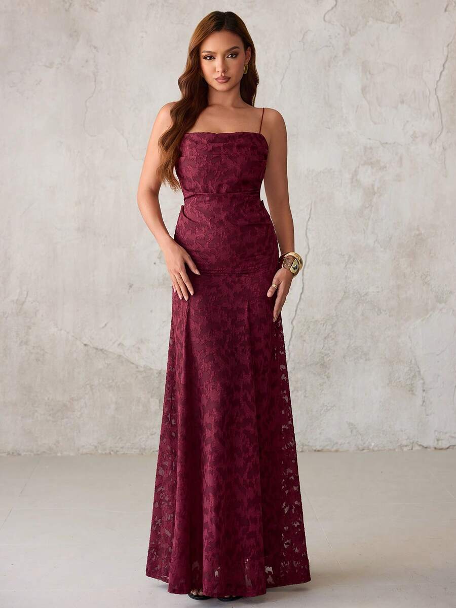 Sukienka maxi z odkrytymi plecami i ramiączkami typu spaghetti, modna, damska, z odkrytymi ramionami, bez rękawów, sznurowana, wieczorowa, klubowa, imprezowa