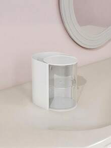 2/3 Organizador de maquillaje giratorio de varios niveles, caja de almacenamiento a prueba de polvo de plástico para cosméticos, joyas, brochas de maquillaje, organizador de escritorio, caja de almacenamiento multiusos compacta, conveniente para tocador, baño, oficina, ideal para regalos de Navidad, Día de San Valentín, cumpleaños, regreso a clases - Multicolor - Ver 12