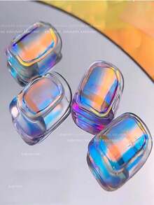 11sheets 3D Aurora Foil Laser Nail Art Stickers,Summer Glass Paper Nail Art Stickers Iridescent Cellophane Nail Designs Stickers Holographic Film Nail Art Decoration For Women Girls At Home DIY Nails Nail Supplies - 彩色 - 查看 5