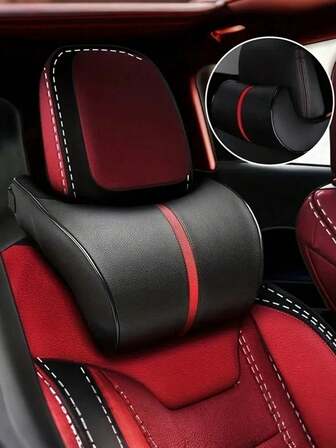1 Pieza Almohada de reposacabezas de espuma de memoria para automóvil - Cojín de cuello de cuero de PU, esencial para viajes largos - Relleno con espuma de memoria de rebote lento y cubierto en cuero de PU, cuenta con un diseño reversible para ajuste de altura y se ajusta a todos los modelos de automóviles de forma universal. Ya sea para viajes diarios o viajes por carretera, brinda un soporte de cuello cómodo y duradero, haciendo que cada viaje sea talla grande cómodo y relajado.