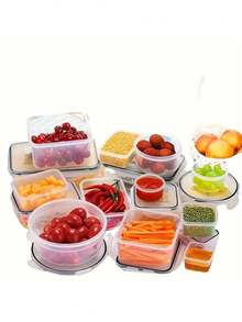 1pc Food Container, With Lid Food Plastic Pp Storage Container, Airtight Leak-Proof Easy Spring Lock And Plastic Container Set, Suitable For Picnic, Camping, Office And School, Kitchen Supplies, Refrigerator Storage And Cooling. - Multicolor - View 3