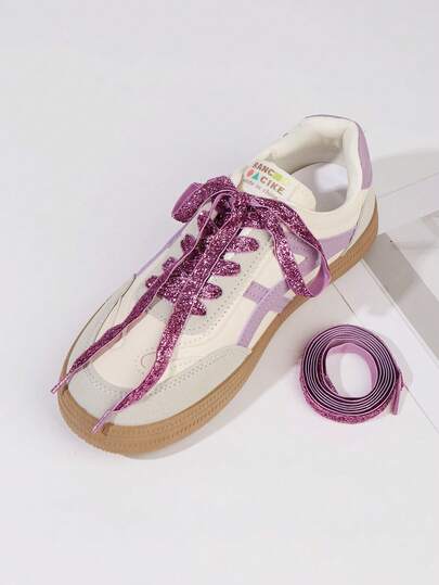 1 par de cordones de terciopelo de 120 cm sin elástico, adecuados para zapatillas, zapatos de baile, zapatos de lona; solo cordones, zapatos no incluidos