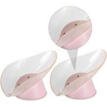 2 Jaboneras De Plástico con Forma De Hoja Soporte paraón Rejilla De Drenaje Rápido para Baño - Rosa - Ver 5