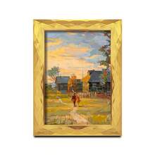 1pc Dual-Use Wavy Photo Frame (Includes Photo Paper, Random Photo Paper Delivery), Suitable For Home, Bedroom, Dining Room, Living Room - Can Be Hung On Wall Or Placed On Desk - Gold - View 16