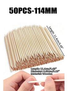 500支/350支/200支 114毫米指甲角质层推棒，木质设计彩绘棒，卸甲油，橙木棒，美甲工具，指甲贴纸，打蜡，刮蜡，彩绘 - 銅色 - 查看 16