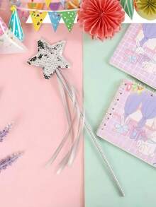 1支2026闪光五角星魔法棒仙女棒道具，适用于派对表演、摄影、音乐会等手持道具，派对必备闪光五角星仙女棒，情人节服装 - 多色 - 查看 13