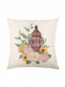 1件/4件套枕套，饰有新月、星星和灯笼图案，波西米亚风格，涤纶面料，信封式封口，是客厅或卧室装饰的理想之选，也适合伊斯兰家居装饰。 - 多色(45*45cm) - 查看 10