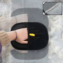 1pc Upgraded Pet Static Electricity Removal Glove - Black Polypropylene Cat Grooming Glove With Yellow Decor, 20cm X 15cm, Effectively Removes Cat/Dog Hair And Dander, Essential Pet Grooming Tool | Fashionable Pet Accessory | Durable Care Glove, Pet Grooming Glove, Suitable For Kittens, Puppies, Clothes Cleaning, Sofa Dehairing, Bedding Cleaning, All Seasons, Gift