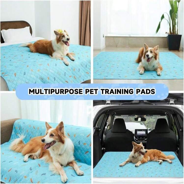 Sunheir 2 Pack Washable Guinea Pig Pee Pads, 24" X 48" Waterproof Reusable Guinea Pig Cage Liners, Absorbent Bedding Training Mat For Small Animal Guinea Pigs Rabbit Bunny Hamster (Leaves - Deep Grey) - Màu B - Xem 5