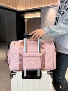 Customized Name Travel Bag, Individualization Handbag, Shoulder Bag, Crossbody Bag, Fitness Bag, Overnight Bag, Multifunctional And Multi Pocket Shoe Bag, Dry And Wet Separation, Toiletries Bag, Toilet Bag, Ideal For Gym, Workout, Overnight Stay & Weekend Getaways, Sports, Travel, Beach | Gift Idea - Multicolor - View 2