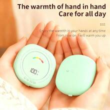 Round Hand Warmers Rechargeable 2 Pack, Hand Warmer Reusable, Portable Pocket Heater Handwarmer Women Men, Outdoor Camping, Hunting Gear - Green - View 3