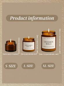 Autumn Scented Soy Candles In Glass Jar | Relaxing Aromatherapy Gifts For Women, Birthday Wedding Favors, Cozy Fall Bedroom Decor Candle. - Brown Large - View 4