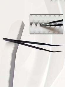 1PC Professional Lash Extension Tweezers - Alcohol-Free, Dolphin-Shaped Handle For Comfortable Grip, Precise & Gentle On Lashes For Home & Salon Use - Multicolor - View 6
