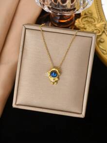 1件心形流苏吊坠项链，时尚独特设计，适合女性日常佩戴，也适合派对、聚会、音乐节等场合（OPP袋包装） - 金黃色 - 查看 7