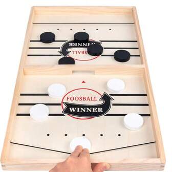 1pc Tabletop Foosball Rhythm Throwing Board Puzzle Game, Quick Win Party Tabletop Battle Chess, Wooden Battle Chess Board Game - Christmas Gift