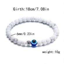 1pc/3pcs Set Evil Eye Beaded Bracelet For Men, Stretchy & Convenient To Wear, Suitable For Daily Wear And Holiday Gifts - Three Sets - View 2