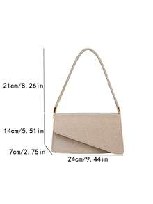 Bolso cuadrado minimalista para mujer, nueva bolsa de hombro de unicolor de moda de verano, bolso de tote casual, bolso cruzado retro