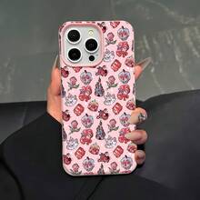 Whimsical Castle and Flower Pattern Phone Case Compatible with Samsung phone cases  17  16 Pro Max  15 Pro Max  13 and  12 Made of TPU material providing shock and drop protection A great gift for family friends loved ones boyfriends/girlfriends and for Christmas - Rosa - Ver 5