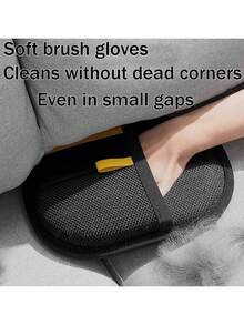 3/2/1 pieza Guantes de eliminación de pelo estático para mascotas grandes mejorados - Guantes de aseo para gatos de polipropileno negro con decoración amarilla, eliminación eficiente de pelo y caspa de gatos y perros, herramientas de aseo esenciales para mascotas | Accesorios para mascotas de moda | Guantes de cuidado duraderos, Guantes de aseo para mascotas, Adecuados para gatos y perros, limpieza de ropa, eliminación de pelo de sofá, limpieza de edredón de algodón, todo el año, regalos