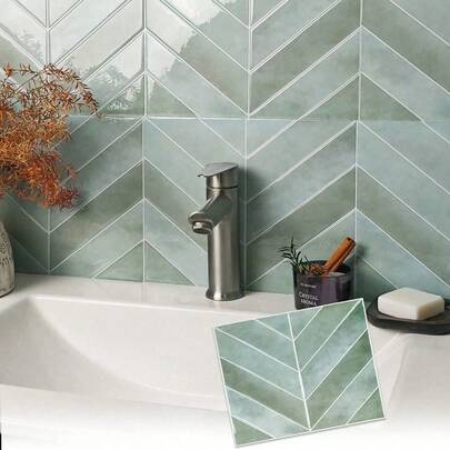 1 szt./12 szt./20 szt. Wodoodporne, nowoczesne, geometryczne panele ścienne w kształcie litery V i jodełki, teksturowane, 3D, płytki DIY, nowoczesne naklejki ścienne w kształcie plastra miodu, zdejmowane, samoprzylepne płytki ścienne, odpowiednie do kuchni, łazienkowego backsplashu, dekoracji świątecznych