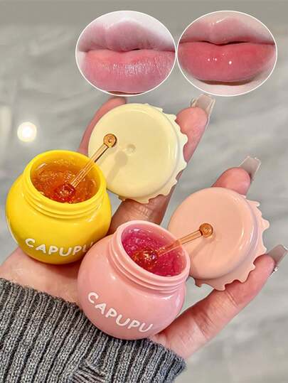 蜜桃蜂蜜唇膜礼盒套装，保湿滋养，防止嘴唇干燥皲裂，淡化唇纹，极具吸引力，是秋冬季节的理想之选，也是万圣节、节日、新年、圣诞节和情人节的绝佳礼物。