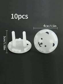 10pcs European Style Socket Covers, Insulation Plug Protector For Two Pin Sockets (For European Standards Countries Only)Baby Shower Family Decorations Gifts - White - View 10