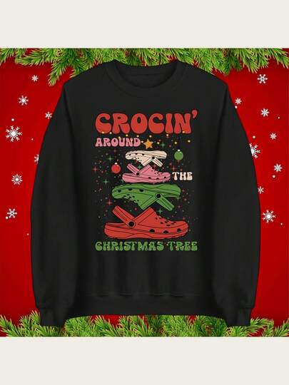 Crocin Around Christmas Tree Jumper Funny Holiday Xmas Gift Sweatshirt Top