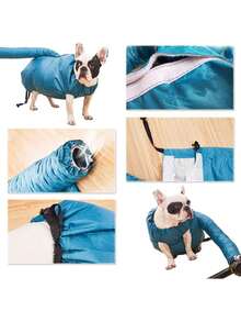 狗狗快速烘干宠物毛发袋便携式宠物烘干笼免提狗狗美容毛发清洁旅行袋，吸收水分快速烘干宠物毛发 - 藏蓝色 - 查看 8