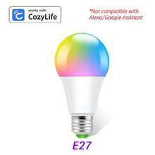 9W LED Smart Bulb, Voice Control, RGB Lighting/Adjustable White Light 2700K-6500K, APP Timer On/Off, Universal Home LED Bulb 850LM