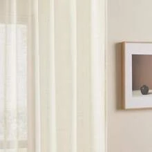 Sheer Curtains 84 Inches Long, White Curtains Living Room 2 Panels Set, Linen Curtains Window Privacy With Filtering (W52 X L84 Inch, Linen), Home Decor - 白色 - 查看 9