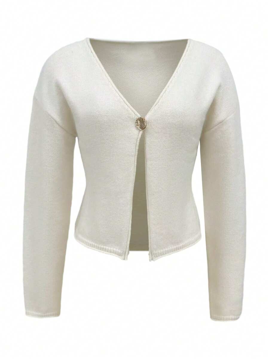 独特优雅时尚风格长袖针织开衫，适合春秋季休闲户外旅行