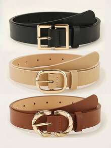 3 pièces Ceinture de taille pour femmes, ceinture polyvalente minimaliste pour la taille, convient pour les robes et les jeans décontractés