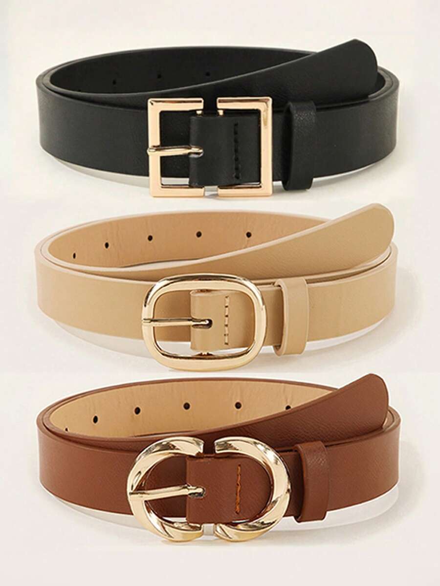 3 pièces Ceinture de taille pour femmes, ceinture polyvalente minimaliste pour la taille, convient pour les robes et les jeans décontractés