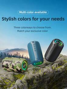 Altavoz inalámbrico de alta potencia ZEALOT M2 de 10W, subwoofer portátil para exteriores con luces RGB, compatible con tarjeta SD/USB/AUX, altavoces estéreo duales, manos libres, compatible con smartphones/tabletas/TVs/computadoras, adecuado para fiestas al aire libre, reuniones en el hogar, eventos en la playa - Unitalla - Ver 11