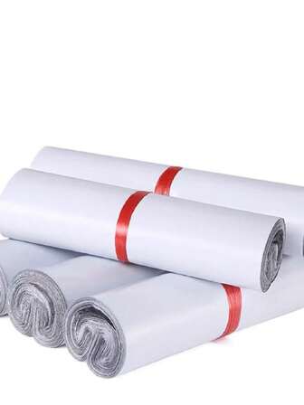 100 st/set nya vita tjocka postpåsar, självhäftande expressförpackningspåsar, lämpliga för frakt, utskick och kommersiell förpackning