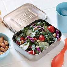 20800 Stainless Steel No Partitions Kids' Bento Box Lunch Snack Container, Metallic(Caja Bento, 1 compartimento) - Multicolor - Ver 6