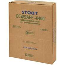 Stout by Envision E2430E85 EcoSafe-6400 Bolsas compostables, Verde,(13 Gallon 24" x 30") - Multicolor - Ver 13