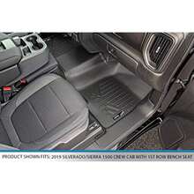 SMARTLINER Juego de Alfombrillas de Piso de 2 s Color Negro Compatible con /Sierra 2019-2022 2500/3500 2020-2022 2500/3500 Crew Cab con Asiento de Banco de Primera (default) - Multicolor - Ver 3