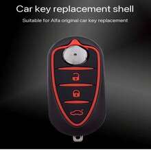 OkeyTech Silicone Rubber Car Key Shell Pad Replacement - Compatible With Alfa Romeo Giulietta 159 GTO Mito Brera - 3 Button Remote Key Fob Repair Kit - 3 Keys - View 9