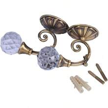 EstiloFTVOGUE 2X Ganchos De RetencióN De Cortina De Cristal De Metal 4 Colores Soporte Para Colgar Cortinas De Ventana De Pared (Bronce)VersióN Mejorada - Bronce Púrpura - Ver 4