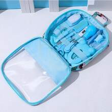 Baby Hygiene Kit For Newborns (Up To 13 Items): Essential Newborn Care Kit - Includes Hair Clipper, Brush, Nail Clipper, And Comb - 藍色 - 查看 3