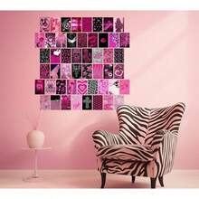 XZGB TwoDays Mcbling Room Decor Aesthetic Wall Collage Kit Trashy Y2k Posters For Girls Bedroom 2000s Hot Pink Wall Art Emo Baddie Prints For Women Apartment. Set Of 50 4" * 6" - như hình ảnh - Xem 6