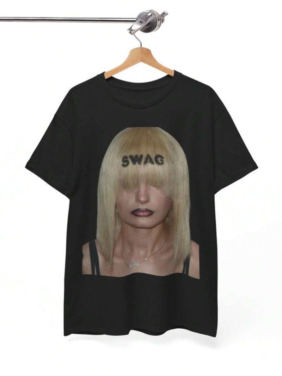 Camiseta gráfica SWAG_ Moda urbana - Negro - Ver 1