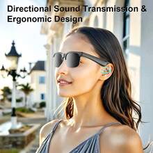 Smart Glasses Supporting Hands-Free Calls And Music Playback-Featuring A Lightweight Design, Volume Controls, A Built-In Microphone, And USB Charging. Suitable For A Wide Range Of Occasions, They Make An Excellent Gift. - Multicolor - View 4