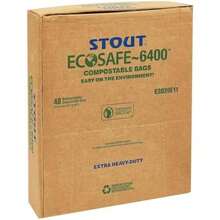 Stout by Envision E2430E85 EcoSafe-6400 Bolsas compostables, Verde,(13 Gallon 24" x 30") - Multicolor - Ver 11