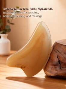 1/3Pcs Facial Massage Tools, Imitation Sheeps Horn Gua Sha Board, Tensile Rod, Face Special Resin Face Pulling Meridian Massage Stick - Multicolor - View 3