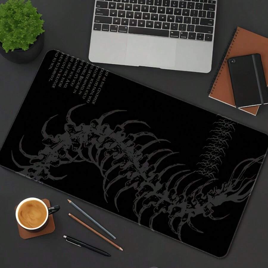 1 tấm lót chuột chơi game XXL họa tiết con rết Gothic tối màu - Tấm lót bàn lớn chống trượt bằng cao su với thiết kế vân sọc, bề mặt polyester bền chắc, phù hợp cho văn phòng và chơi game, món quà lý tưởng cho cả nam và nữ. - Nhiều màu - Xem 1