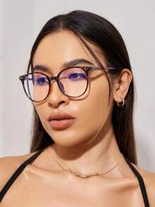 1件装 女士时尚休闲性感豹纹装饰眼镜 - 彩色 - 查看 3