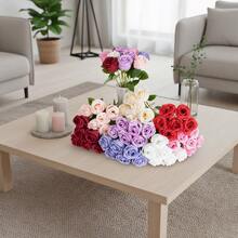 6 szt. sztucznych róż, sztuczne kwiaty, sztuczne róże do dekoracji, bukiety ślubne DIY, ozdoby stołu, dekoracje na wieczór panieński, walentynki, baby shower, dekoracje do domu, dekoracje tortów i dekoracja stołu w salonie, sztuczne rośliny, dekoracje jesienne, dekoracje do pokoju, biurka, ogrodu, dekoracje do pokoju, prezenty na Walentynki, kwiaty na nadgarstek dla panny młodej, urodziny, ukończenie szkoły - Wielokolorowe - Zobacz 3